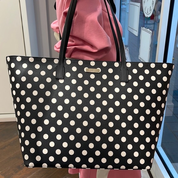 kate spade Handbags - KATE SPADE SHORE STREET PICTURE DOT MARGARETA ZIP TOTE BLUE MULTI K6844 NWT $299